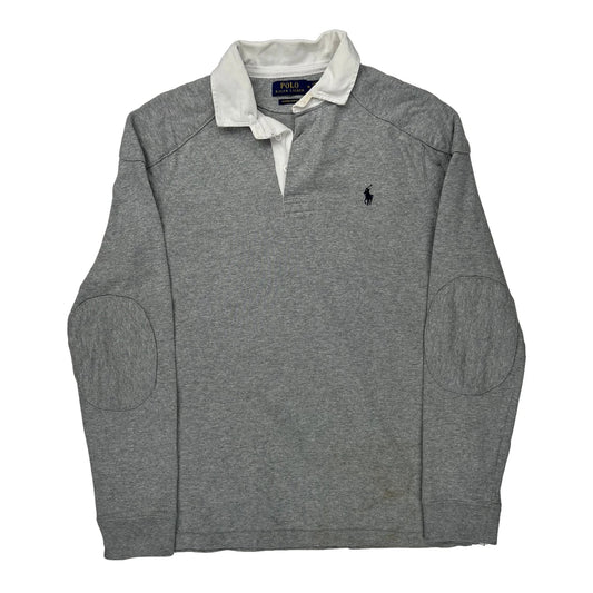 Ralph Lauren Slim Fit Rugby Shirt - Medium Grey Cotton