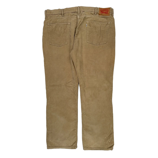 Levis Cord Trousers - 42″ Waist Khaki Corduroy