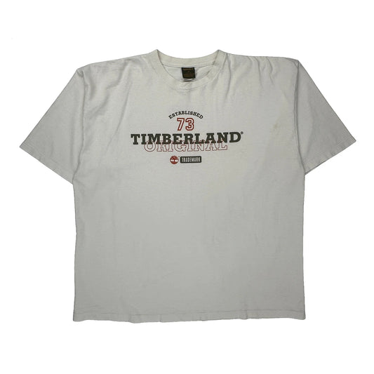 Timberland Graphic T-Shirt - XL White Cotton
