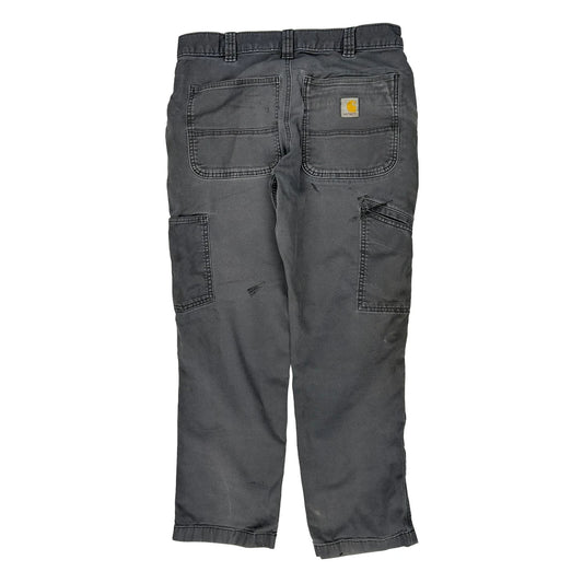 Carhartt Double Knee Cargo Trousers - 31W 28L Grey Cotton