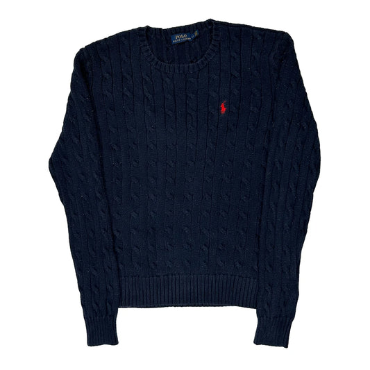 Polo By Ralph Lauren Jumper - Large Navy Knitted