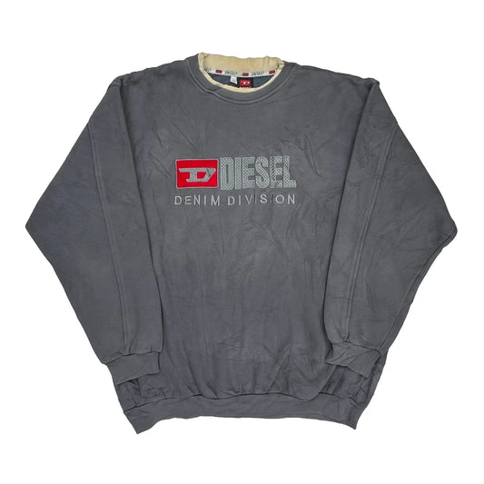 Denim Division Diesel Spellout Sweatshirt - XL Grey Cotton