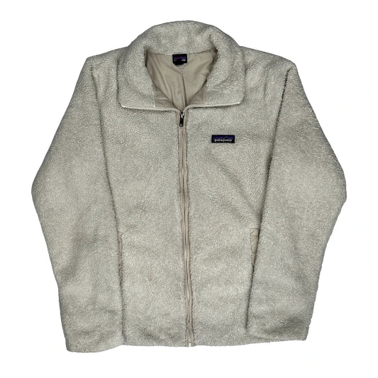Patagonia Fleece Jacket - Medium Cream Polyester