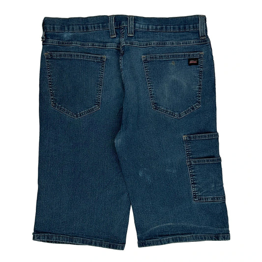 Dickies Denim Shorts - 33W 11L Blue Denim