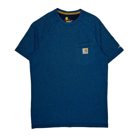 Relaxed Fit Carhartt T-Shirt - Small Blue Polyester