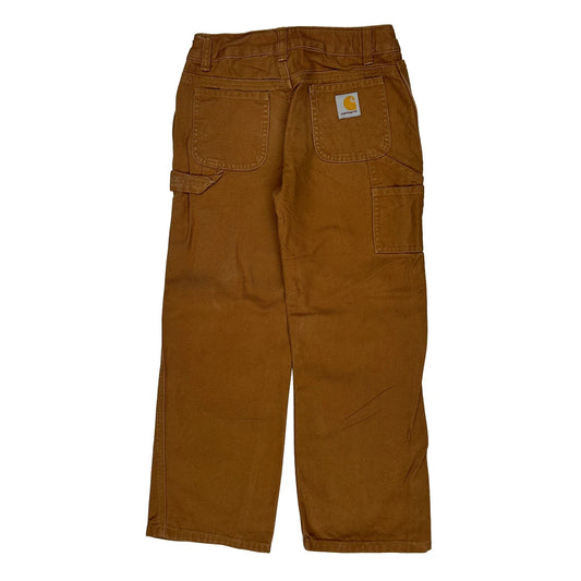Age 7 Carhartt Carpenter Trousers - Small Brown Cotton