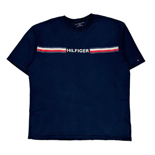 Tommy Hilfiger Spellout T-Shirt - 3XL Navy Cotton