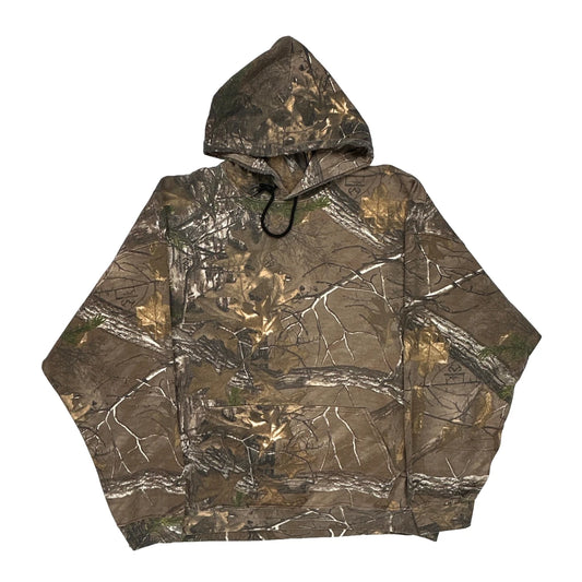 Realtree Camo Hoodie - 2XL Khaki Cotton Blend