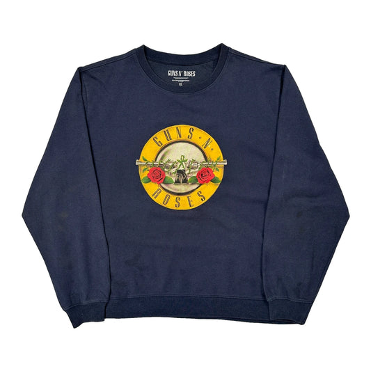Band Merchandise Guns N Roses Band Sweatshirt - XL Navy Cotton