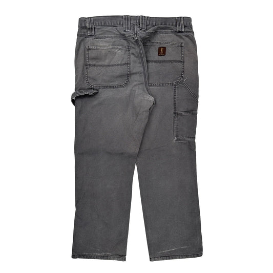 Rk Brand Carpenter Trousers - 36W 30L Grey Cotton
