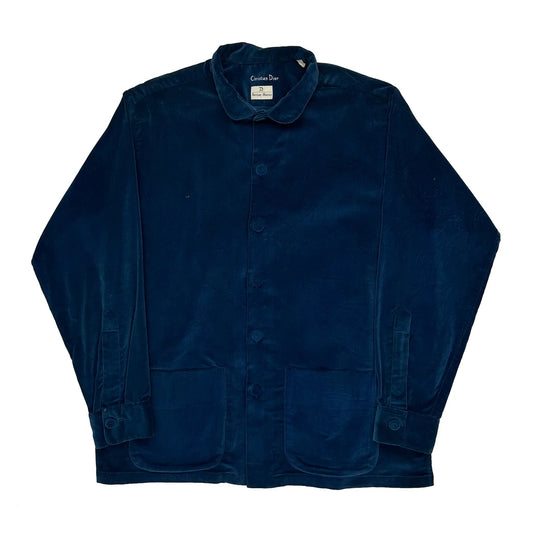 Christian Dior Velvet Chore Jacket - Large Blue Velvet
