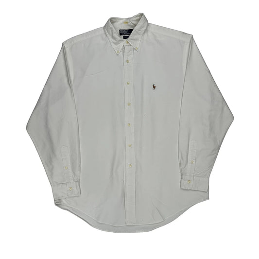 Vintage Polo By Ralph Lauren Shirt - Large White Cotton