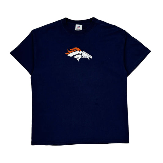 Denver Broncos Nfl T-Shirt - Large Navy Cotton