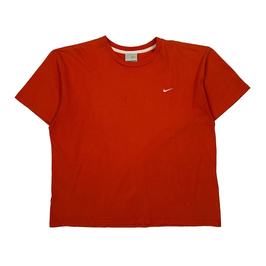 Nike T-Shirt - Large Red Cotton