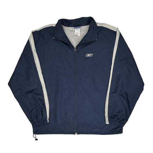 Reebok Track Jacket - XL Navy Polyester