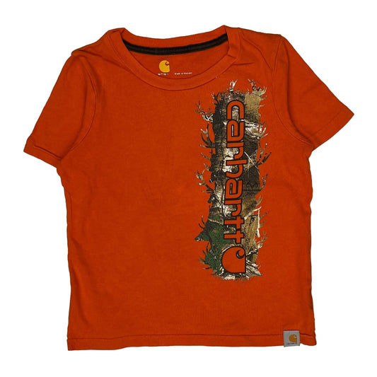 Age 6 Carhartt Graphic T-Shirt - XS Orange Cotton
