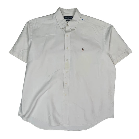 Blake Ralph Lauren Short Sleeve Shirt - XL White Cotton