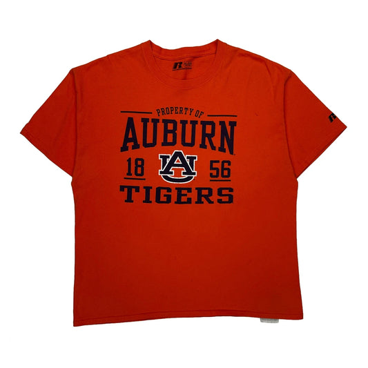 Auburn Tigers Russell Athletic College T-Shirt - XL Orange Cotton