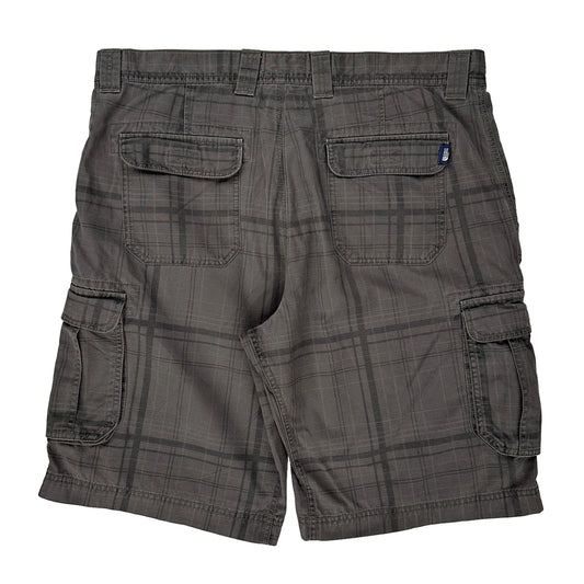 The North Face Checked Cargo Shorts - 35W 11L Grey Cotton