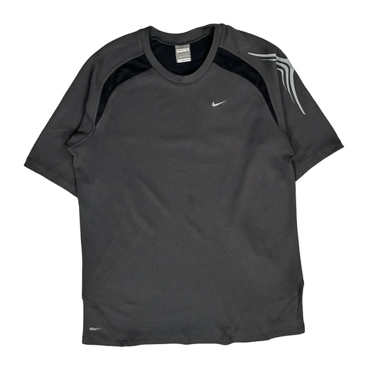 Nike T-Shirt - Large Grey Polyester