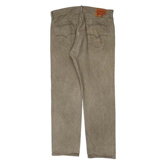 501 Levis Jeans - 34W 31L Khaki Cotton