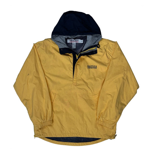 Nautica Competitions Spellout Anorak - Large Yellow Nylon