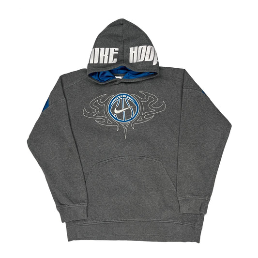 Nike Hoop Nike Graphic Hoodie - XL Grey Cotton Blend