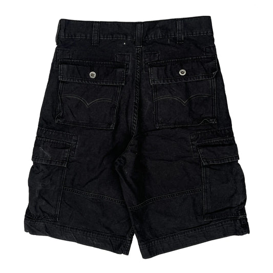 Unbranded Cargo Shorts - 32W 11L Black Cotton