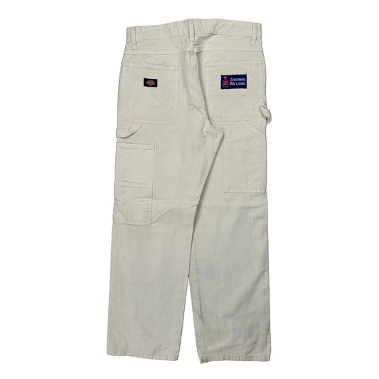 Dickies Carpenter Trousers - 29W 28L White Cotton