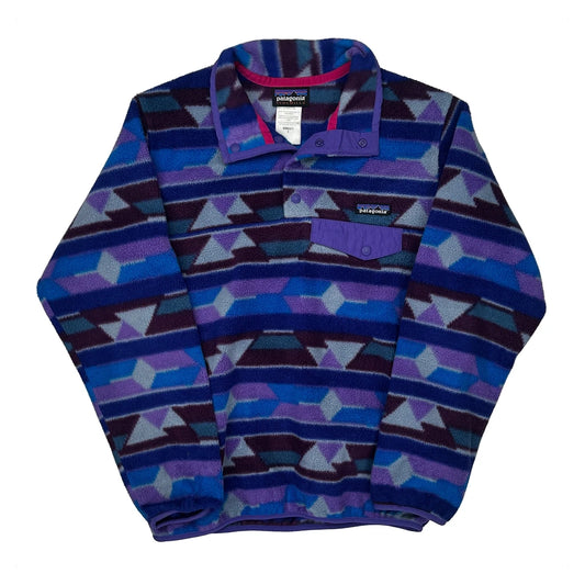 Wild Flower Purple Synchilla Patagonia T Snap Fleece - Small Multicoloured Polyester