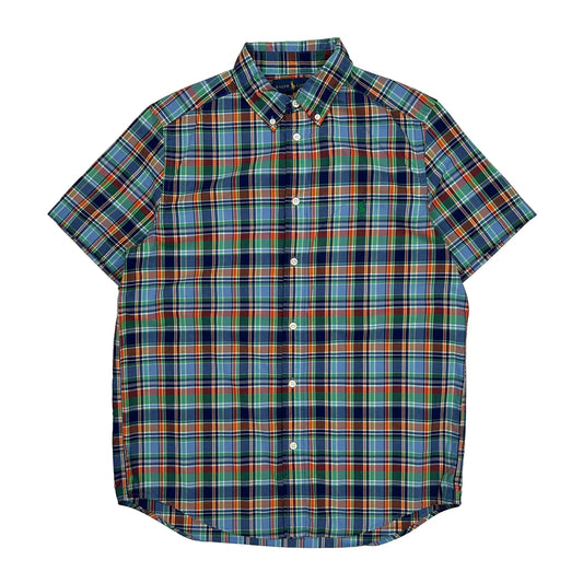 Age 14 Ralph Lauren Checked Short Sleeve Shirt - XL Multicoloured Cotton