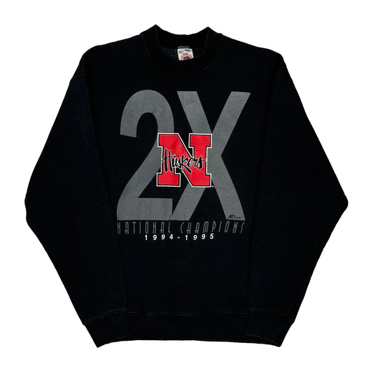 Nebraska Cornhuskers Fruit Of The Loom Graphic Sweatshirt - Large Black Cotton