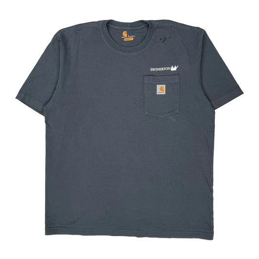 Swinerton Carhartt T-Shirt - Large Grey Cotton