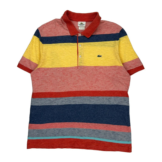 Lacoste Striped Polo Shirt - XL Multicoloured Cotton