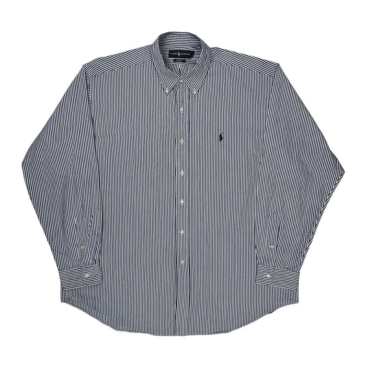 Vintage Blake Shirt Ralph Lauren Striped Shirt - XL Blue Cotton