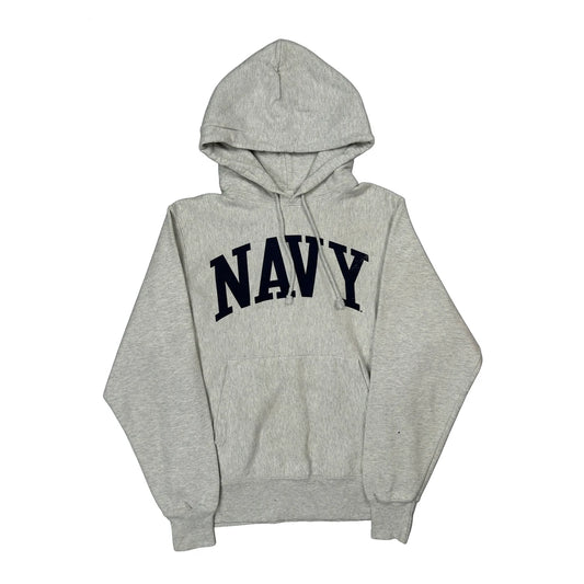 Reverse Weave Champion College Hoodie - Small Gray Cotton