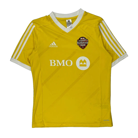 Age 15-16 Brantford Galaxy Youth Adidas Football Shirt - XL Yellow Polyester