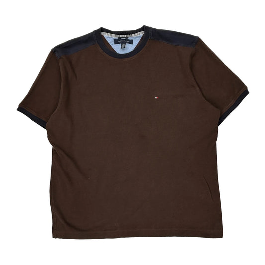Tommy Hilfiger T-Shirt - 2XL Brown Cotton