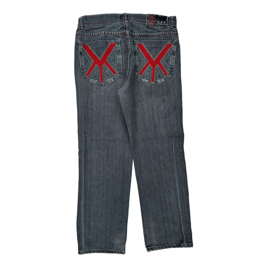 K.A.D Contrast Stitch Jeans - 31W 32L Grey Denim