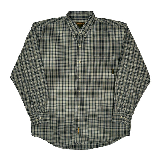 Timberland Checked Shirt - Large Blue Cotton