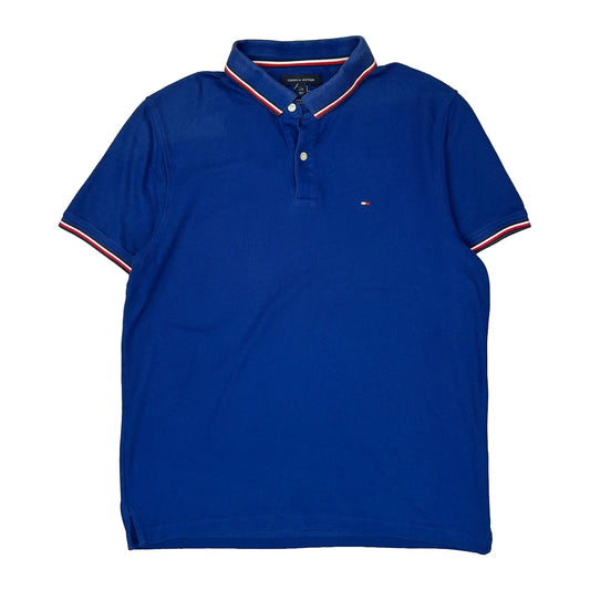 Tommy Hilfiger Polo Shirt - Large Blue Cotton