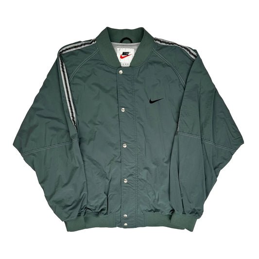 Nike Bomber Jacket - XL Green Nylon