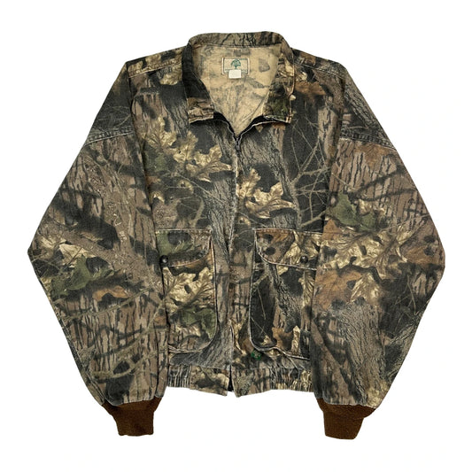 Mossy Oak Camo Jacket - XL Green Cotton