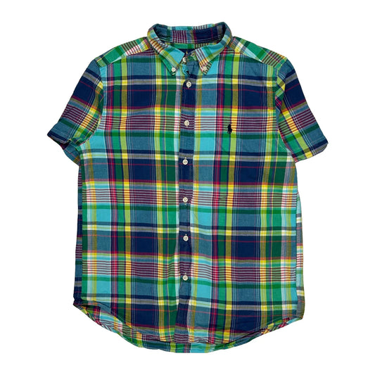 Age 14-16 Ralph Lauren Checked Short Sleeve Shirt - Large Multicoloured Cotton