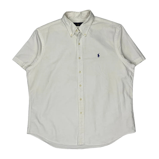 Ralph Lauren Short Sleeve Shirt - XL White Cotton