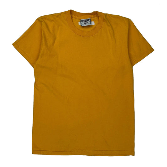 Lee Blank T-Shirt - Medium Yellow Cotton
