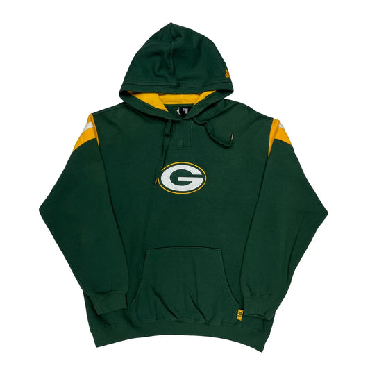 Vintage Green Bay Packers Nfl Football Hoodie - 2XL Green Cotton