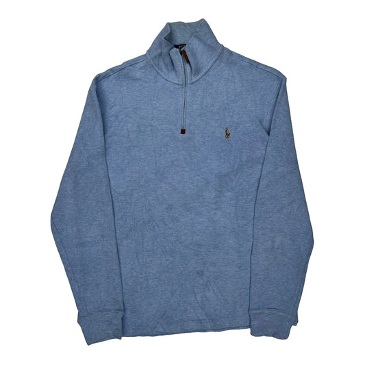 Polo By Ralph Lauren 1/4 Zip - Medium Blue Cotton
