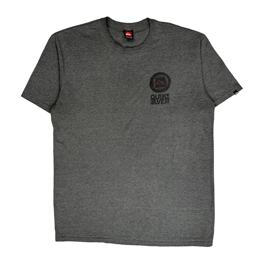 Vintage Quiksilver Graphic T-Shirt - Large Grey Cotton Blend