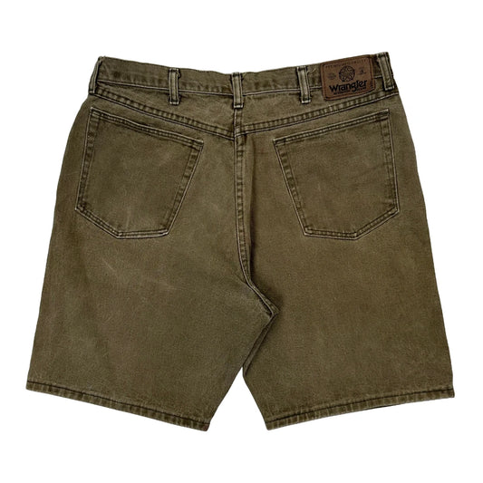 Wrangler Denim Shorts - 34W 8L Brown Cotton